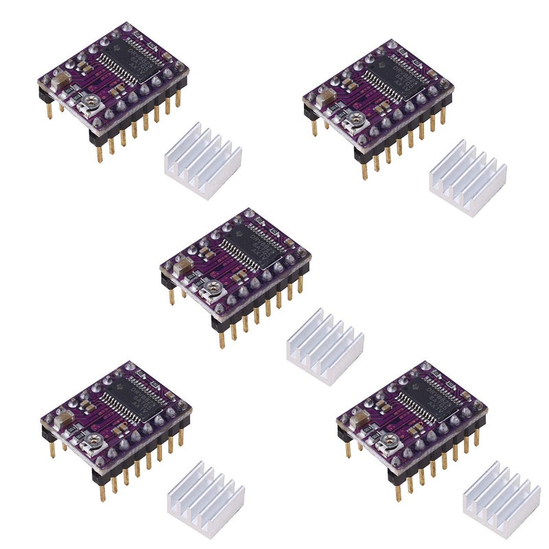 Teyleten Robot 3D Printer Parts DRV8825 Stepper Motor Driver Module with Heat Sink for Ramps 1.4 StepStick A4988 (5pcs) - Image 1